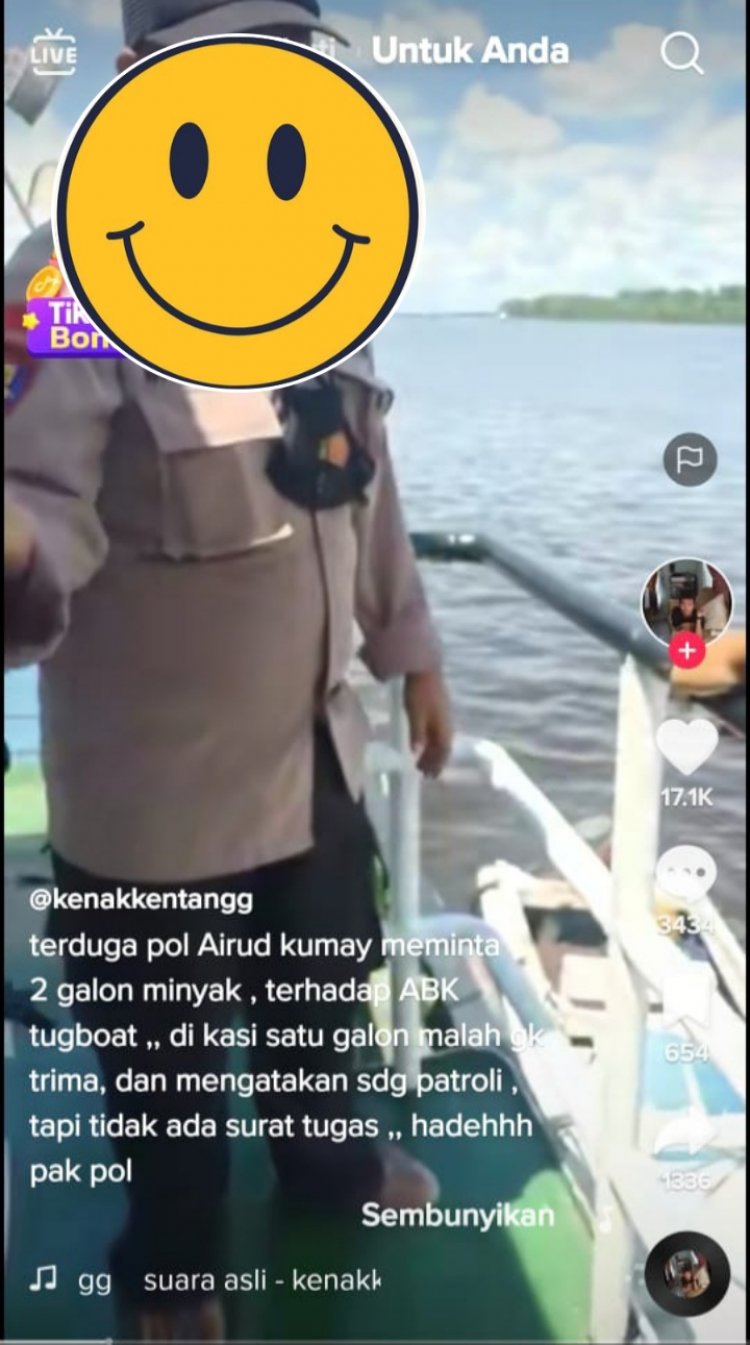 VIRAL, DIDUGA TAK BISA TUNJUKAN SURAT TUGAS, OKNUM POLISI JUSTRU BERDEBAT DENGAN ANAK BUAH KAPAL