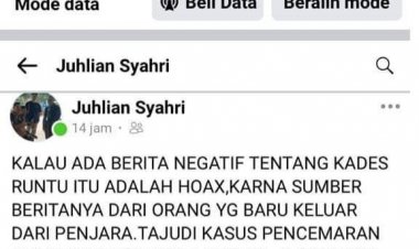 PIMPINAN REDAKSI MEDIA KABARITAH AKAN SOMASI PEMILIK AKUN FACEBOOK @JUHLIAN SYAHRI
